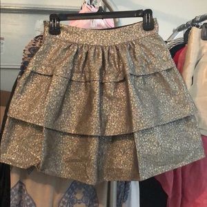 DIANE VON FURSTENBERG GOLD MINI SKIRT